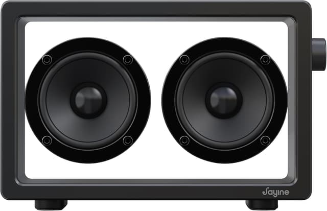 Detalle de JAYINE Tragbarer Bluetooth-Lautsprecher (16 W, schwarz) mit Bluetooth 5.3 & AUX (3,5 mm)