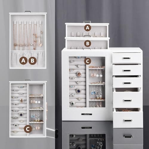 Detalle de Seelux Joyeros Joyero 8 Cajones 27.5 cm