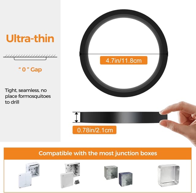 Detalle de slochi 12CM Mini Bathroom Light (IP44) – 3 colour temperature LED flush ceiling lamp, 8W