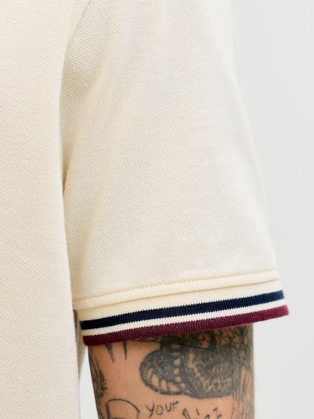 Detalle de Jack & Jones Herren Jjepaulos Polo Slim Fit aus Bio-Baumwolle (1er Pack)