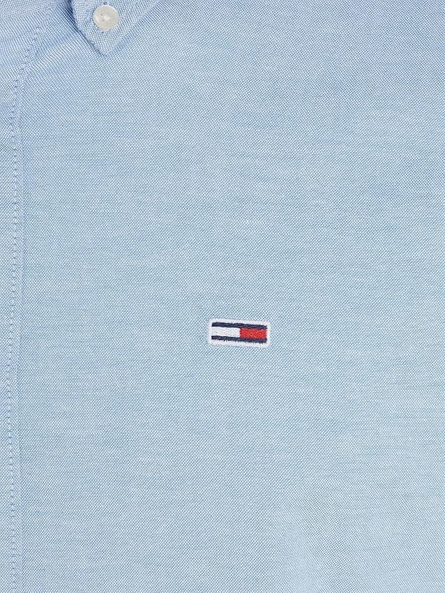Detalle 2 de Tommy Jeans Tjm Slim Stretch Oxford Shirt Camisa oxford azul para hombre