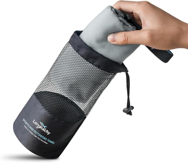 Detalle 2 de Brooklyn Grey Microfibre Towel 90×180cm