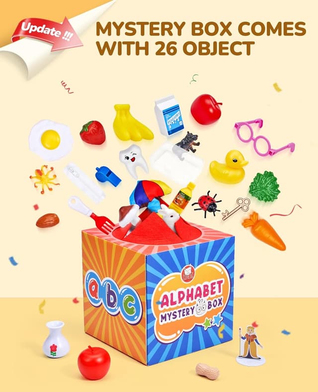 Detalle 2 de JoyCat Mystery Alphabet Box for Kids (26 Letter Sorting Game) for Letter Sounds & Fine Motor Skills
