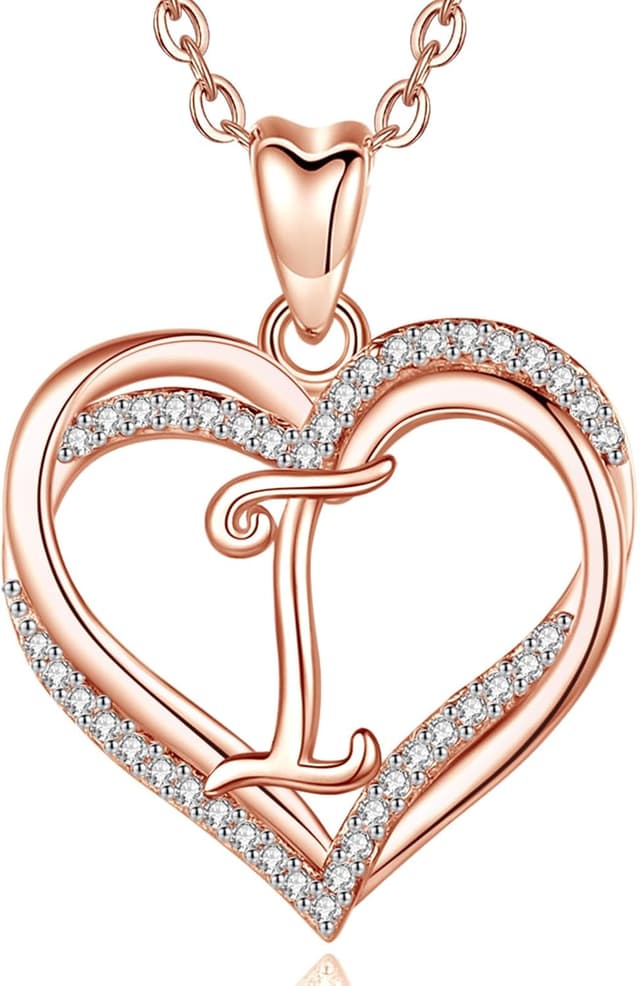 Detalle de INFUSEU collana con lettera A in cuore 20 pollici