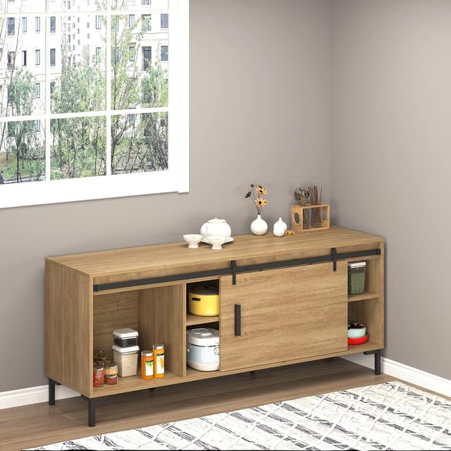 Detalle 2 de HOMCOM rail pour porte coulissante de 200 cm (quincaillerie pour porte de grange simple) en acier au carbone noir