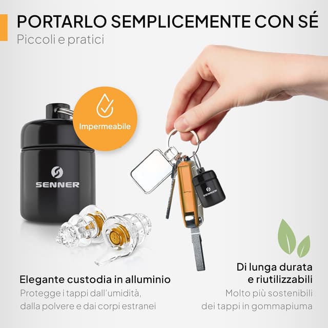 Detalle de Senner WorkPro tappi antirumore con custodia