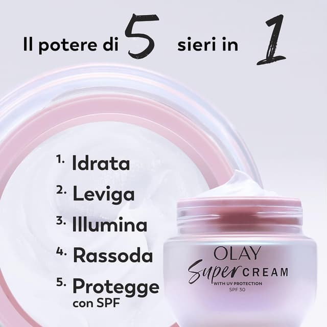 Detalle 2 de Olay Super Cream Idratante Viso ricaricabile con SPF30