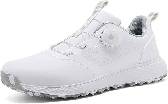 Detalle 2 de Solamni Men’s Golf Shoes Waterproof Spikeless Trainers – Anti-slip Outdoor Casual Golf Footwear