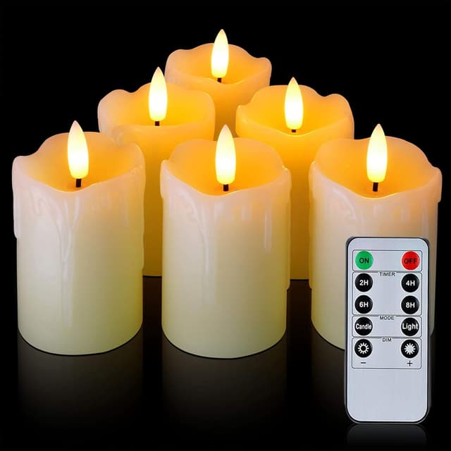 Imagen de Homemory Real Wax Flameless Tealights 6 Pack 🕯 en OfertitasTOP
