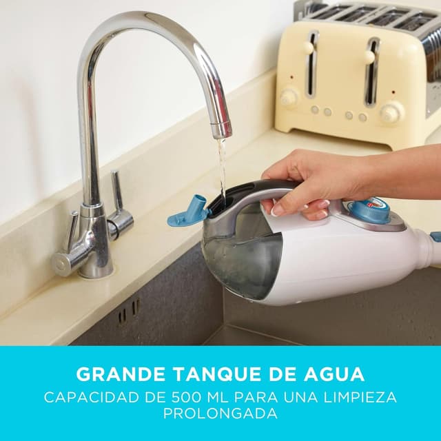 Thumbnail 7 de BLACK+DECKER Mopa a Vapor 1300W, 12 Accesorios, Blanco/Azul 🌬