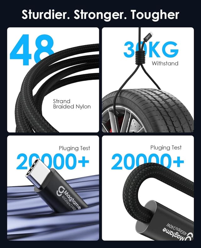 Thumbnail 6 de Cable USB 4 240W, 0,75m, soporte 8K y 4K 🔌