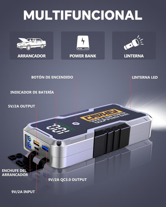 Thumbnail 4 de CARHEV Arrancador de Coches 7000A 12V