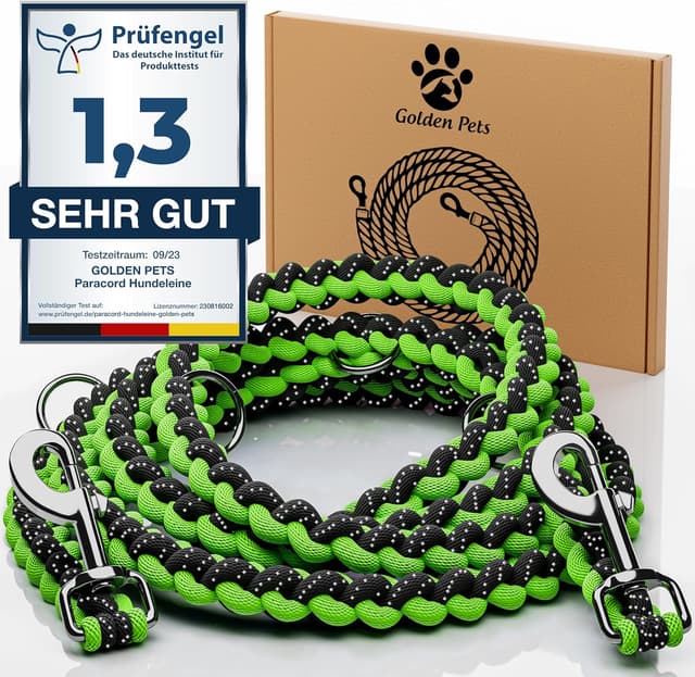 Detalle de Hundeleine reflektierend 2 m von Testnote: verstellbar, wetterfest & reißfest bis 250 kg