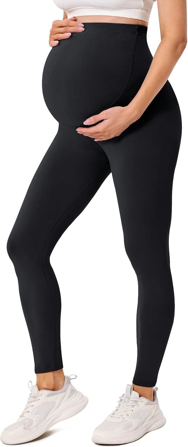 Thumbnail 6 de BAYDI Creamlush Umstandsleggings für Damen mit verstellbarer Bauchstütze, High Waist und Vierwege-Stretch