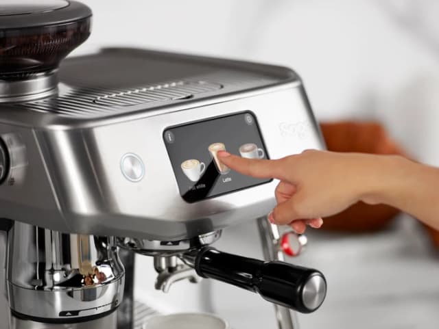 Detalle 2 de Sage the Oracle Jet Stainless Steel – Kaffeevollautomat mit automatischem Dampfsystem, Mühle und integrierten Tamper