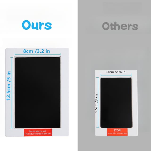 Detalle de Zemiu Fußabdruck Handabdruck Baby Set – Abdruck-Set für Baby bis 0–18 Monate, 10 × 15 cm, 4 Clean-Touch-Stempelkissen