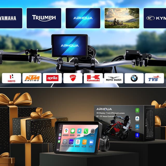 Thumbnail 6 de APHQUA CarPlay Display 7 Zoll Motorrad