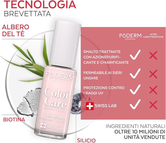 Thumbnail 3 de PODERM Micosi delle unghie smalto colorato con Tea Tree (Swiss Made) per mani e piedi