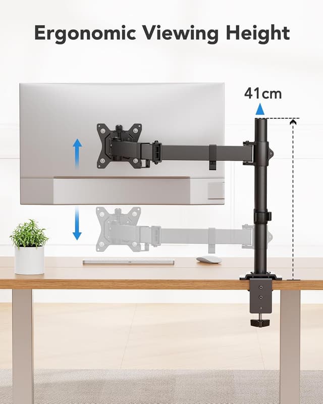 Thumbnail 5 de HUANUO Monitor-Halterung für 13–32 Zoll: höhenverstellbar, neig- schwenk- und drehbar (VESA 75/100)