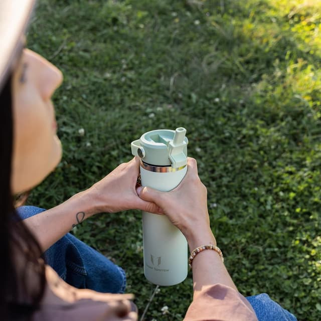 Thumbnail 6 de Sparrow Edelstahl-Trinkflasche 750 ml mit weiter Öffnung und SwivelSip – auslaufsicher, BPA-frei