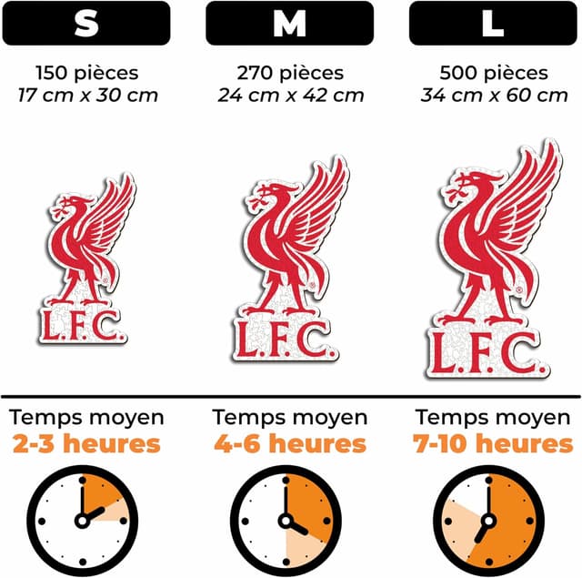 Detalle de Iconic Puzzles Liverpool Classic Logo (Liver Bird) — puzzle en bois 500 pièces, taille L