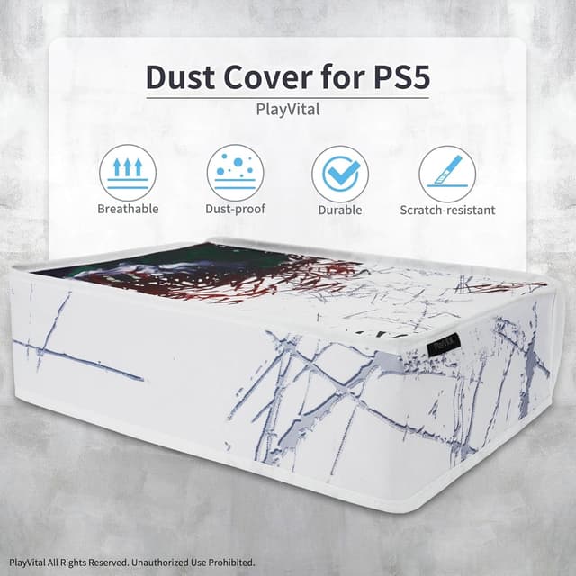 Detalle de PlayVital PS5 dust cover sleeve