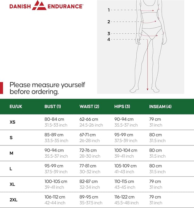 Detalle 2 de Danish Endurance Merino Wool Base Layer Set (250g/m²) for Women – Heavyweight Winter Ski & Snow Sports