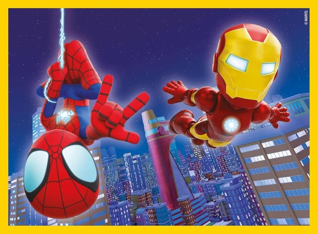 Detalle de Clementoni Marvel Spidey and His Amazing Friends 12 Würfel Puzzle 41198 – Geschicklichkeitsspiel ab 3 Jahren