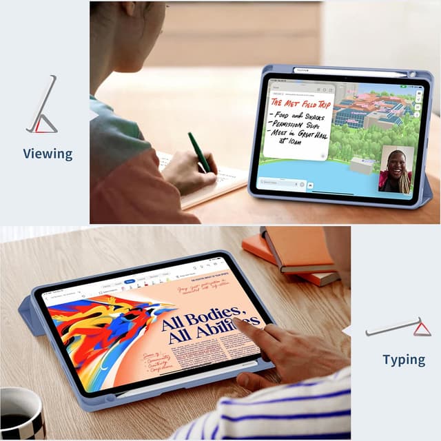 Thumbnail 6 de EasyAcc Hülle für iPad Air 11 Zoll (M4/M3/M2 2026/2025/2024) & iPad Air 4/5 mit Stifthalter – Nebelblau