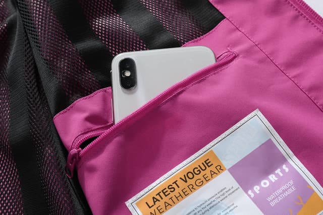 Detalle 2 de MOERDENG Women’s Waterproof Rain Jacket Lightweight Raincoat (Hooded Softshell Windbreaker)