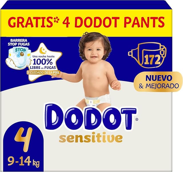 Imagen de Dodot Sensitive Pañales Bebé Talla 4, Protección 12h🍼 en OfertitasTOP