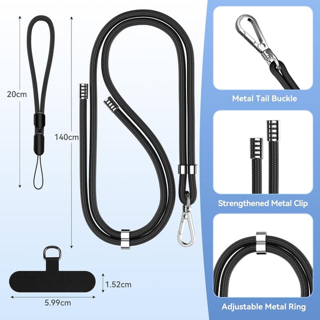 Detalle de COCASES Phone lanyard crossbody 2 pack