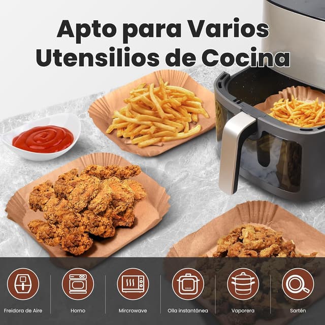 Thumbnail 4 de KitchenBoss Papel para freidora 120 unidades 20-24 cm