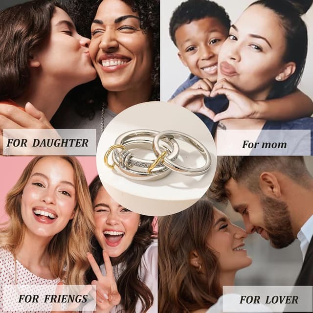 Detalle 2 de Rajputana Sterling Silver stackable rings L-T