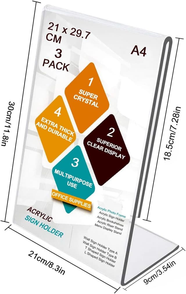 Detalle 1 de ROSSHINE A4 Menu Holders 3pack