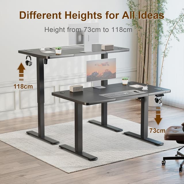 Detalle 2 de JUMMICO scrivania elettrica 140x60 73-120 cm