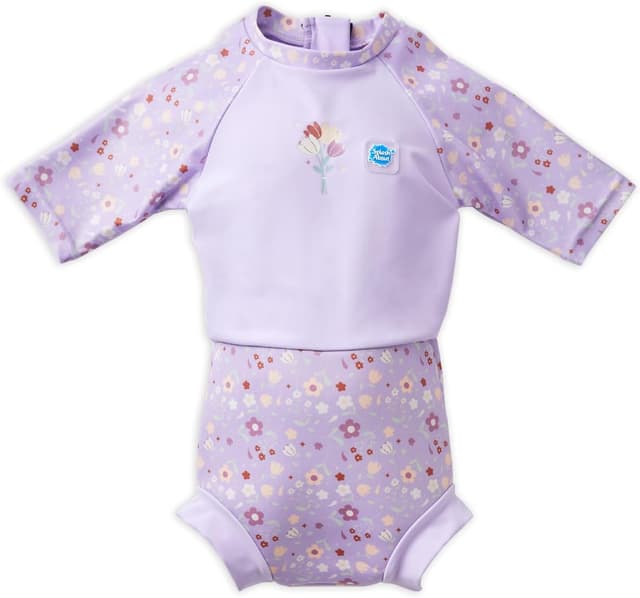 Detalle de Splash About Happy Nappy Sunsuit (3-in-1) with built-in swim nappy and UPF50+ rash top