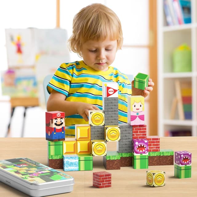 Detalle 2 de Magnetische Bausteine STEM MATCH 35-teilig