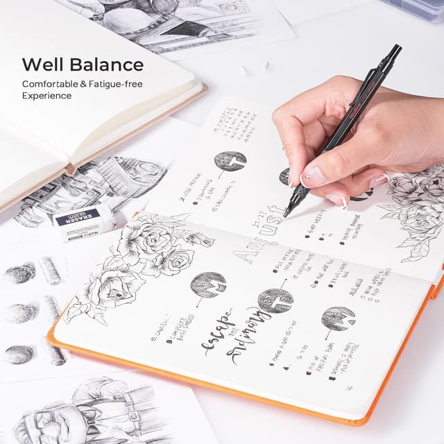 Detalle 2 de Nicpro MP1000 6‑pcs mechanical pencil set 0.5/0.7/0.9mm