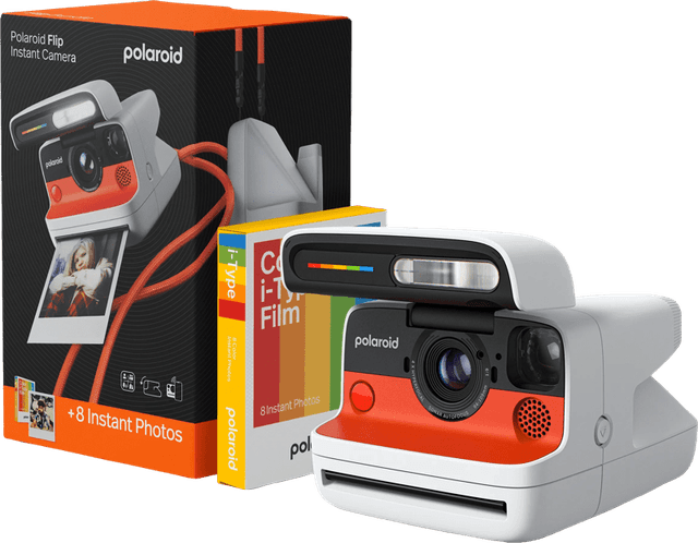 Detalle de Polaroid Flip Weiß mit Color Film 8 Stück