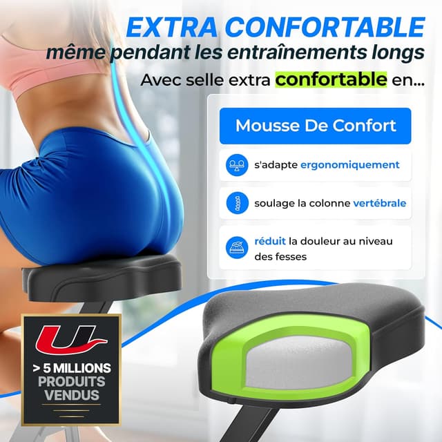 Detalle 2 de Ultrasport F-Bike Pro Vélo d’appartement pliable