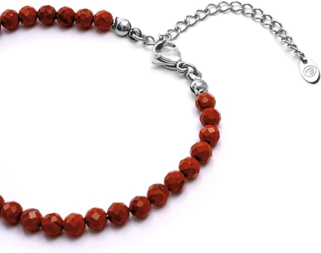 Detalle 2 de BERGERLIN Jaspis Fußkettchen mit 925 Silber