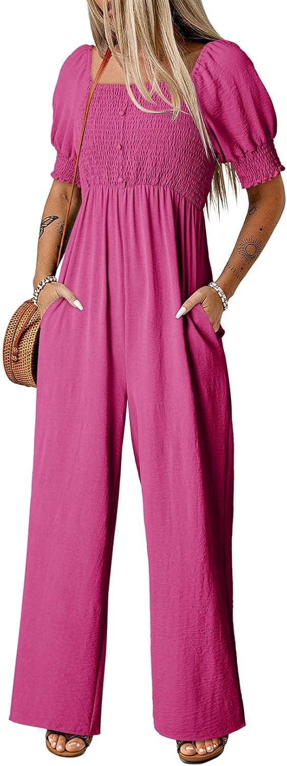 Thumbnail 6 de Dokotoo Women’s 2026 Summer Lantern Sleeve Jumpsuit Romper with Wide-Leg Pants and Pockets