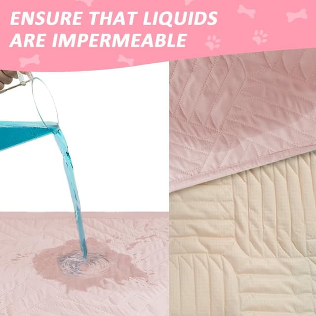 Detalle de DUJUIKE coprimaterasso impermeabile 90×135 cm antiscivolo (rosa)