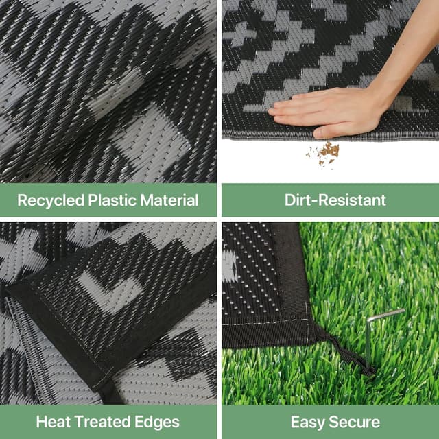 Detalle de GENIMO Outdoor Rug 240 x 300cm waterproof