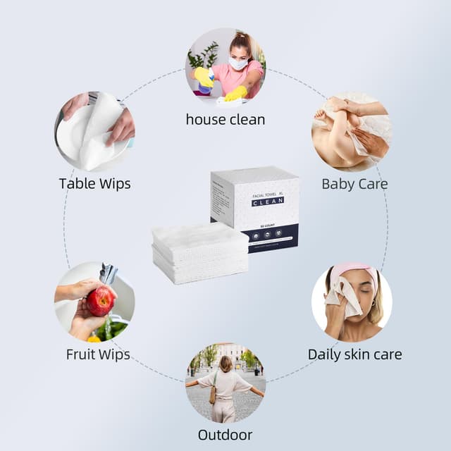 Thumbnail 6 de Disposable Face Towels XL 50 Count 🧻