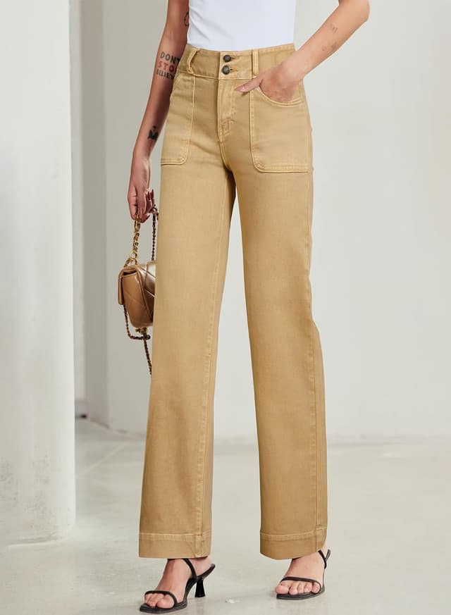 Thumbnail 2 de Sidefeel High Waisted Wide Leg Jeans
