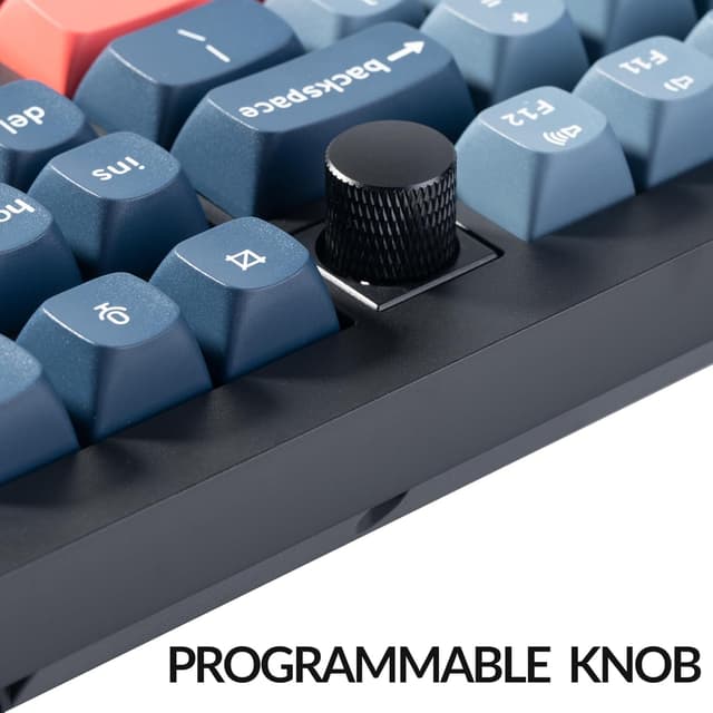 Detalle 1 de Keychron V6 Max Full-Size Wireless Mechanical Keyboard (UK Layout) with QMK and Hot-Swap Gateron Banana Tactile