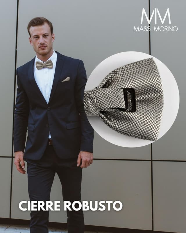 Thumbnail 4 de Massi Morino Pajarita ajustable 34–51 cm con pañuelo