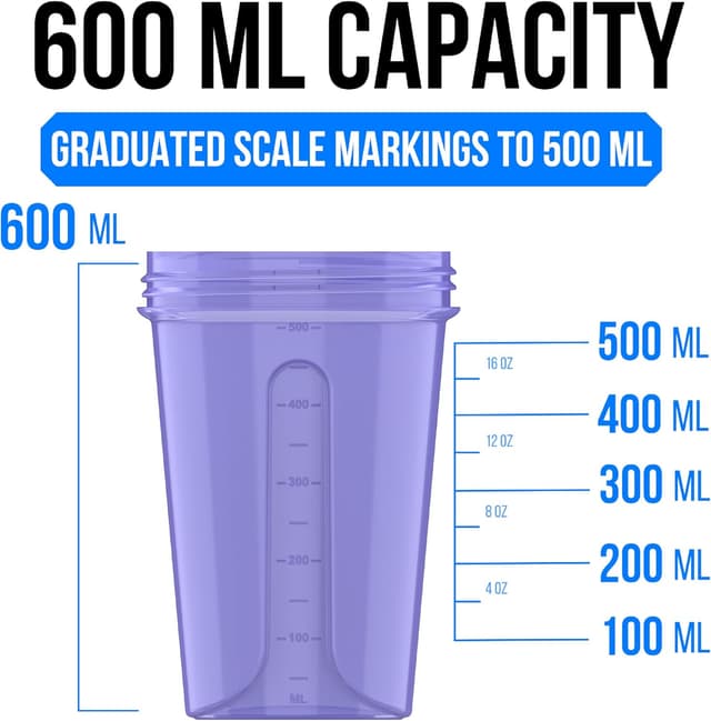 Detalle 2 de VELOMIX protein shaker bottles 600ml